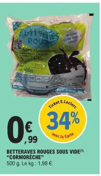 E.Leclerc Betteraves rouges sous vide offre