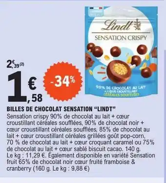 E.Leclerc Billes de chocolat sensation offre