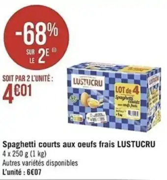 Spaghetti courts aux oeufs frais LUSTUCRU