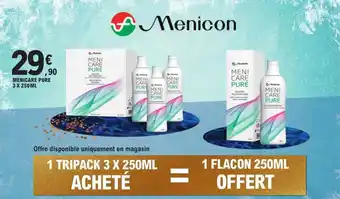Menicare pure 3 x 250ml menicon