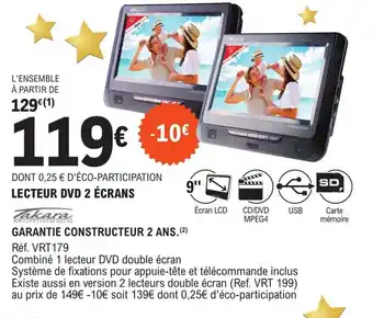 Lecteur DVD 2 Ecrans