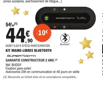 E.Leclerc L'Auto Kit Mains-Libre Bluetooth offre