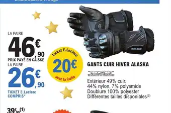 E.Leclerc L'Auto Gants Cuir Hiver Alaska offre