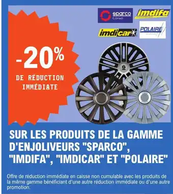 Sur Les Produits de La Gamme d'Enjoliveurs Sparco imdifa Imdicar Et Polaire