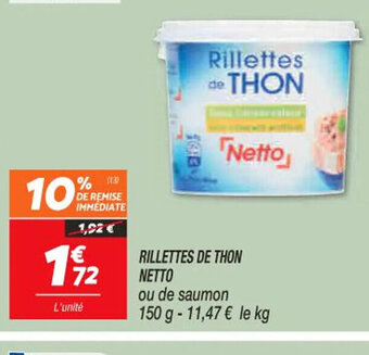 Netto Rillettes de Thon Netto offre