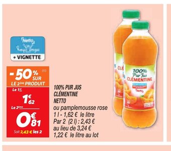 Netto 100% Pur Jus Clementine Netto offre
