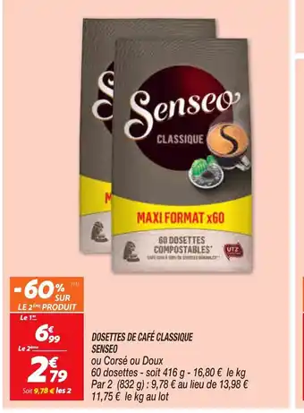 Netto Diosettes de Cafe Classique Senseo offre