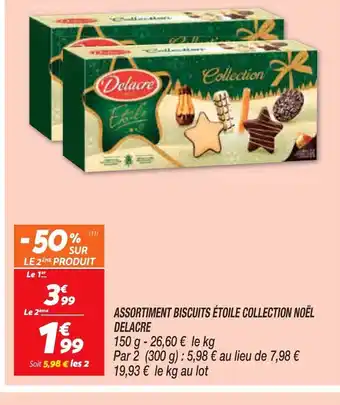 Netto Assortiment Biscuits Etoile Collection Noel Delacre offre