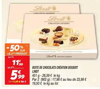 Netto Boite de Chocolats Creation Dessert Lindt offre