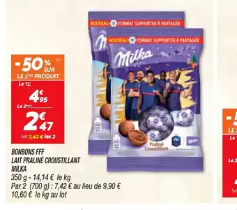 Netto Bonbons FFF Lait Praline Croustillant Milka offre
