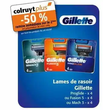 Colruyt Lames de rasoir gillette offre