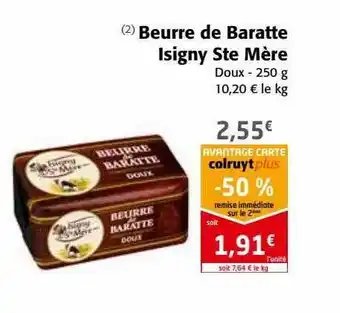 Colruyt Beurre de baratte isigny ste mère offre