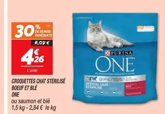 Netto Croquettes Chat Stérilisé boeuf Et ble One offre