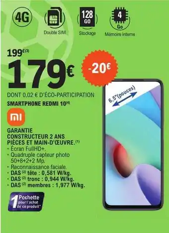 E.Leclerc Smartphonen redmi 10 offre