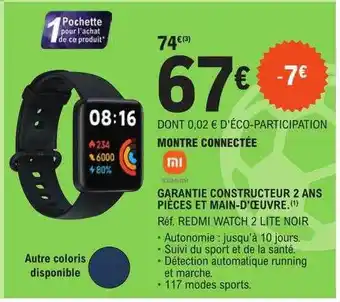 E.Leclerc Montre connectée xiaomi offre