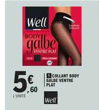 E.Leclerc Collant body galbe ventre plat well offre