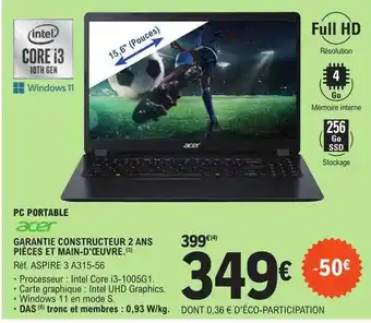 E.Leclerc Pc portable 15,6 offre