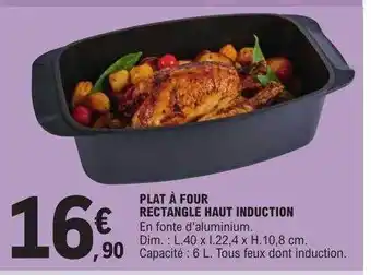 E.Leclerc Plat à four rectangle haut induction offre