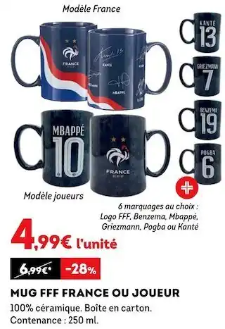 Mug fff france ou joueur