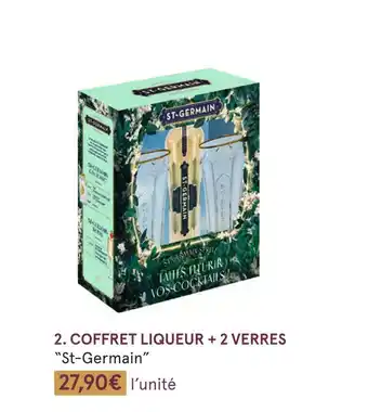 Monoprix St-germain coffret liqueur + 2 verres offre