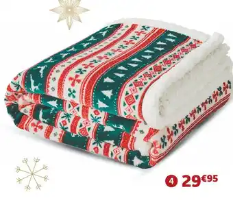 Jardiland Plaid motifs sherpa offre