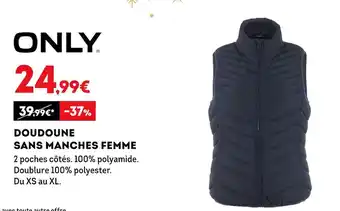 Sport 2000 Only doudoune sans manches femme offre