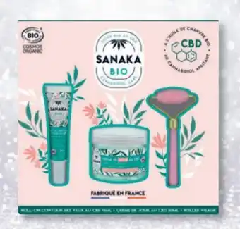 Intermarché Hyper Coffret crème de jour cbd + contour des yeux cbd + 1 roller massant rose sanaka bio offre