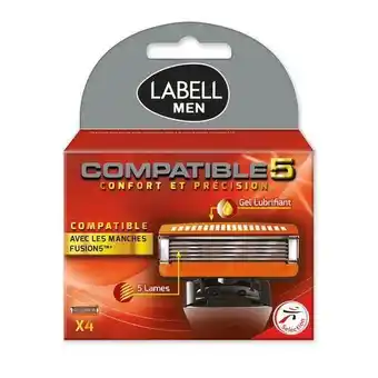Intermarché Hyper Recharge lames compatibles fusion x4 labell men offre
