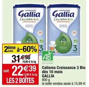 Migros Lait de croissance gallia offre