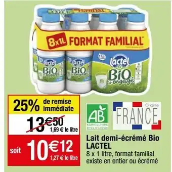 Migros Lait demi-écrémé lactel offre