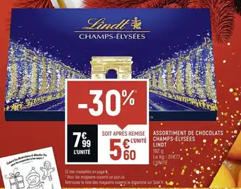 Spar Assortiment De Chocolats Champs Elysees Lindt offre