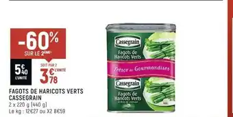 Spar Fagots De Haricots Verts Cassegrain offre