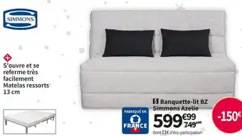 Conforama Simmons banquette-lit bz azelie offre