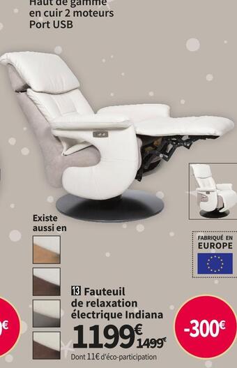 Conforama Fauteuil de relaxation electrique indiana offre
