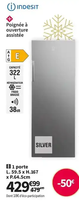 Conforama Indesit réf. 1 porte si6a1qs2 offre