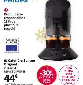 Conforama Philips cafetière senseo original csa210/61 offre