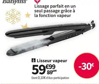 Conforama Babyliss lisseur vapeur st492e offre