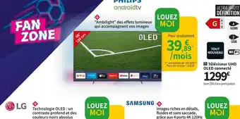 Conforama Philips téléviseur uhd oled connecté 55oled707/12 offre