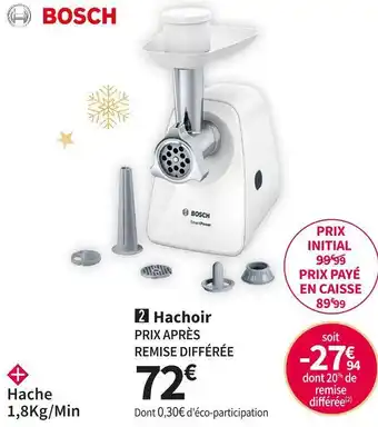 Conforama Bosch hachoir mfw2520w offre