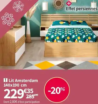 Conforama Lit 140 cm amsterdam offre