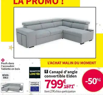 Conforama Canape d'angle convertible elden offre