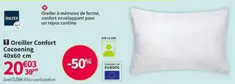 Conforama Bultex oreiller confort cocooning 40x60 cm offre