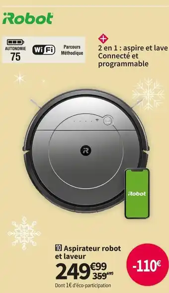 Conforama Irobot aspirateur robot et laveur combo 113840 offre