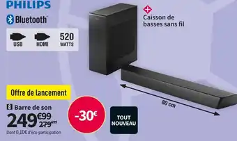Conforama Philips barre de son tab7207 offre