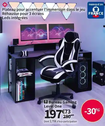 Conforama Bureau gaming level one offre