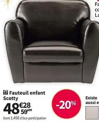 Conforama Fauteuil enfant scotty offre