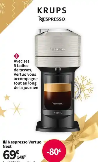 Conforama Krups nespresso vertuo next yy4298fd offre