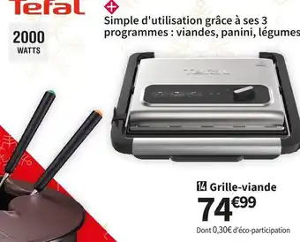 Conforama Tefal grille viande gc242d12 offre