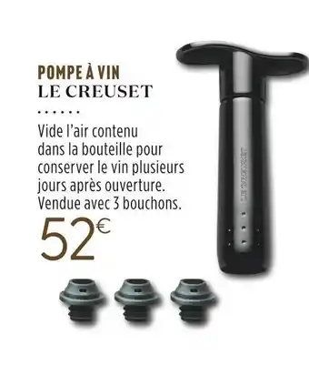 Culinarion Le creuset pompe à vin offre