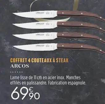 Culinarion Arcos coffret 4 couteaux à steak offre